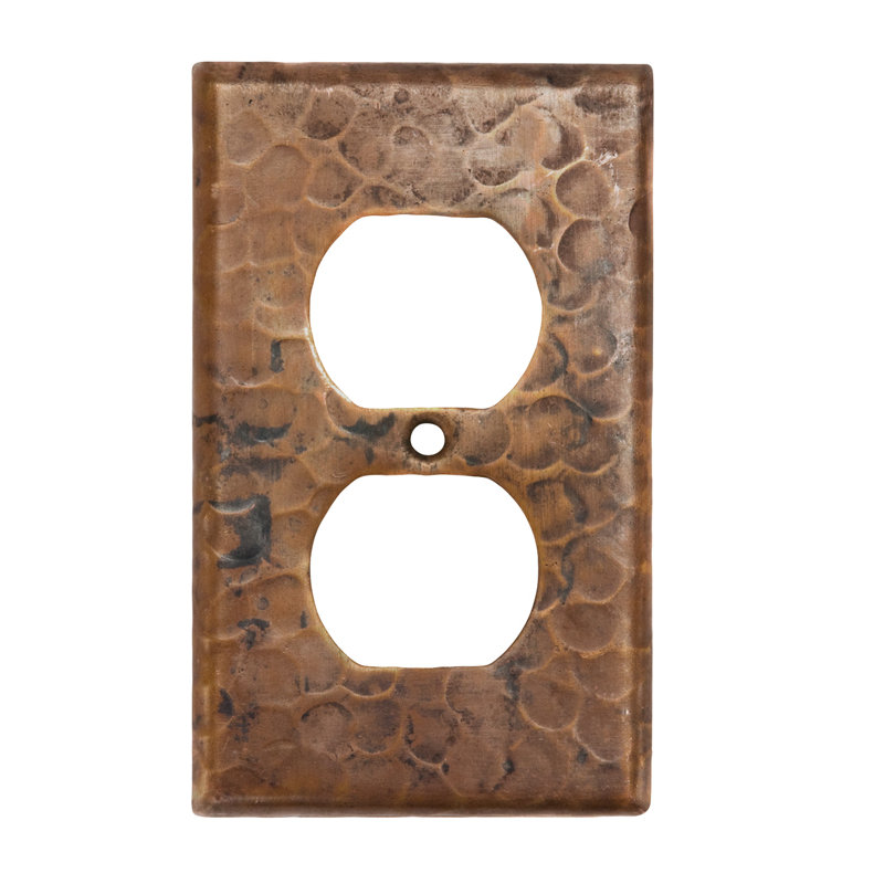 Copper Switchplate Single Duplex, 2 Hole Outlet Cover - Quantity 4