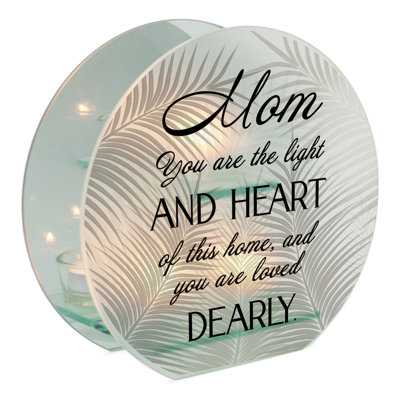 7'' H Glass Tabletop Tealight Holder with Candle Included