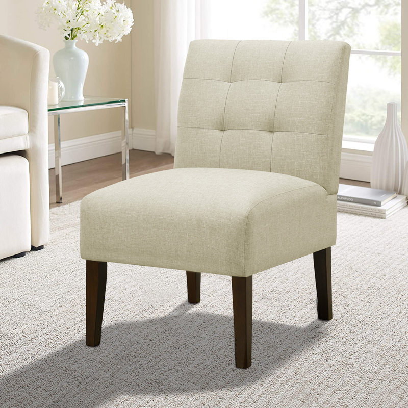 Upholstered Accent Chair, Beige 