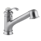 Fairfax Single-Hole or Three-Hole Kitchen Sink Faucet with 9" Pullout Spout