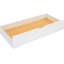 Grand lit plateforme avec lit gigogne, blanc - Espace de rangement robuste-117539438