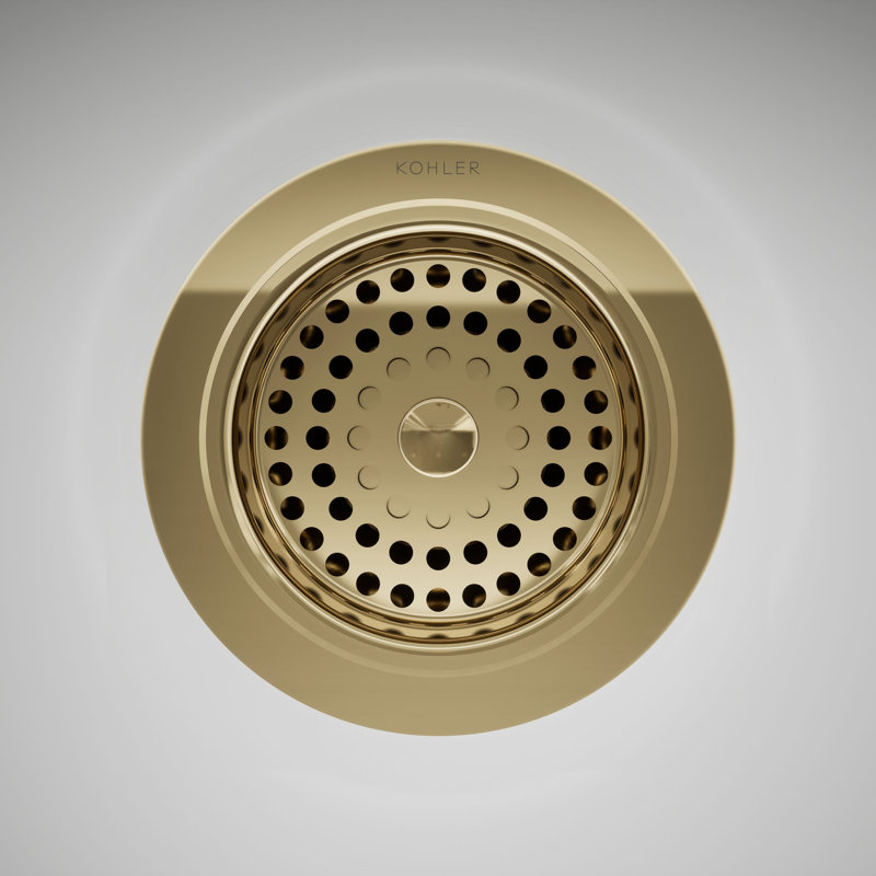 Duostrainer Sink drain and strainer with tailpiece, Vibrant French Gold