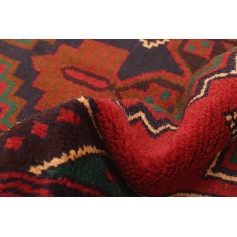Tapis rouge foncé Lynnisha 3 pi 6 po x 6 pi 7 po