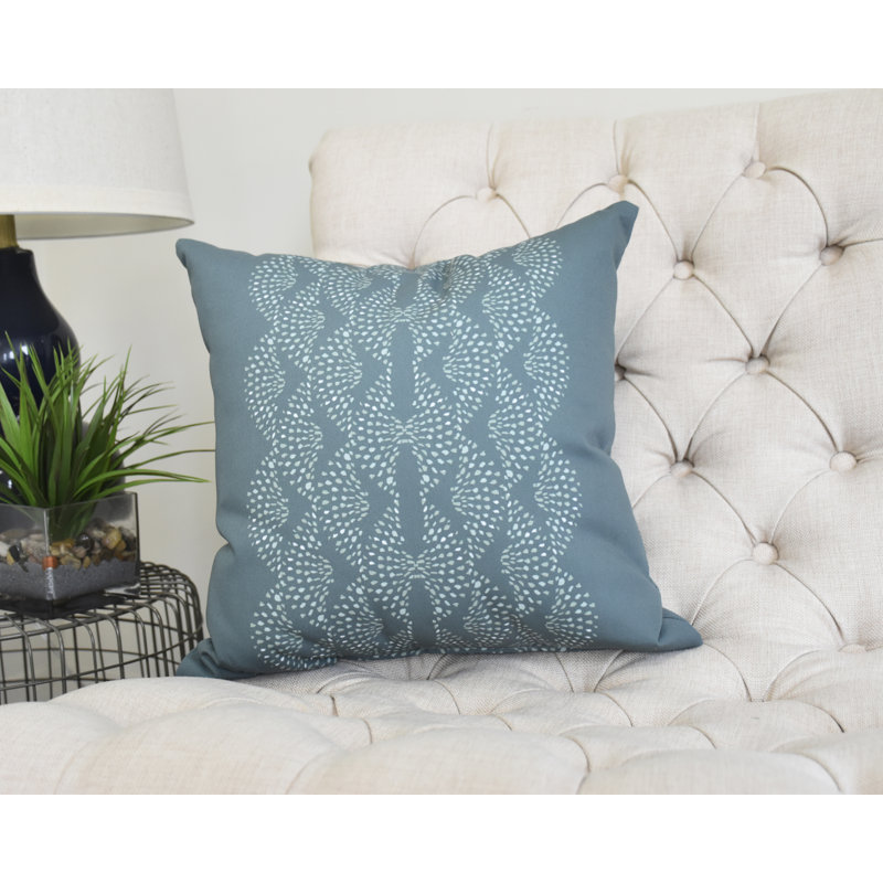 Fickle Florals Geometric Reversible Throw Pillow, 20" x 20", Gray