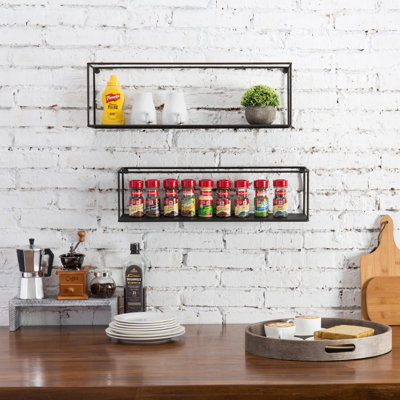 2 Piece Metal Floating Shelf