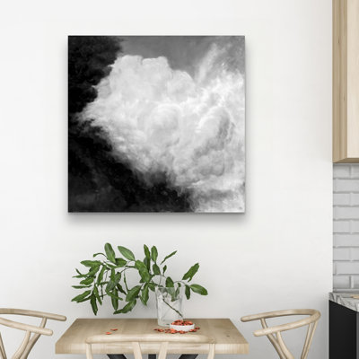 Dark monochrome clouds - 32"x32" art on canvas