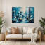 Art mural bleu Sci Fi Underwater Bubble City-1827198431