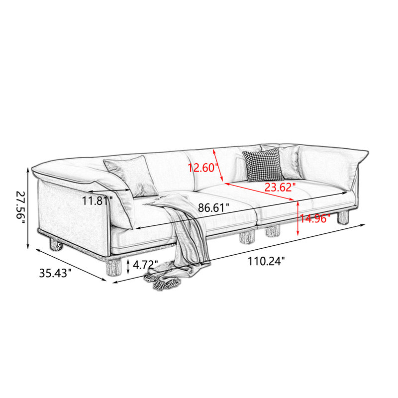 Canapé modulaire vert en cuir véritable, H 27,56 po x l 110,24 po x P 35,43 po, Cuir synthétique assorti vert