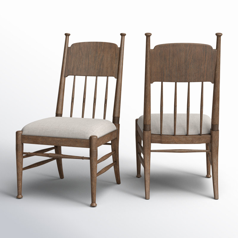 Americana Upholstered Seat Side Chair, Honey