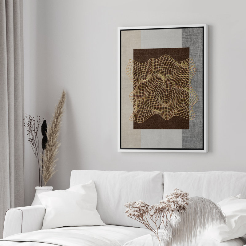 Reproduction d'art sur toile encadrée moderne et moderne, H 36 po x l 24 po, Blanc
