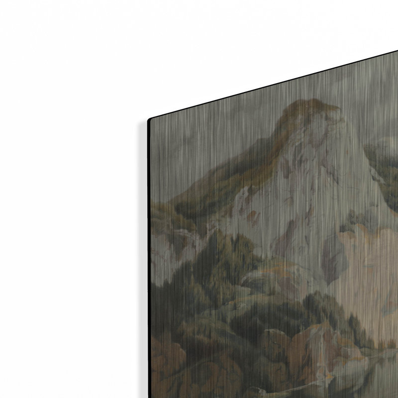  «Mountain View» par Stellar Design Studio, art mural en métal, 24 po x 16 po