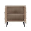 Armoire décorative moderne Jodie Mid-Century avec 2 tablettes réglables en chêne blanchi-617772123