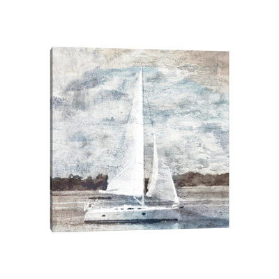 Sailboat On Water by Bluebird Barn - Wrapped Canvas Painting