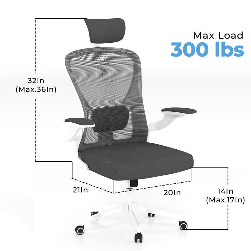 Chaise de travail, Blanc / gris