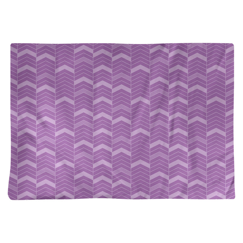 Récapitulatif à chevrons 18" lineed Stephenie, Violet, Polyester