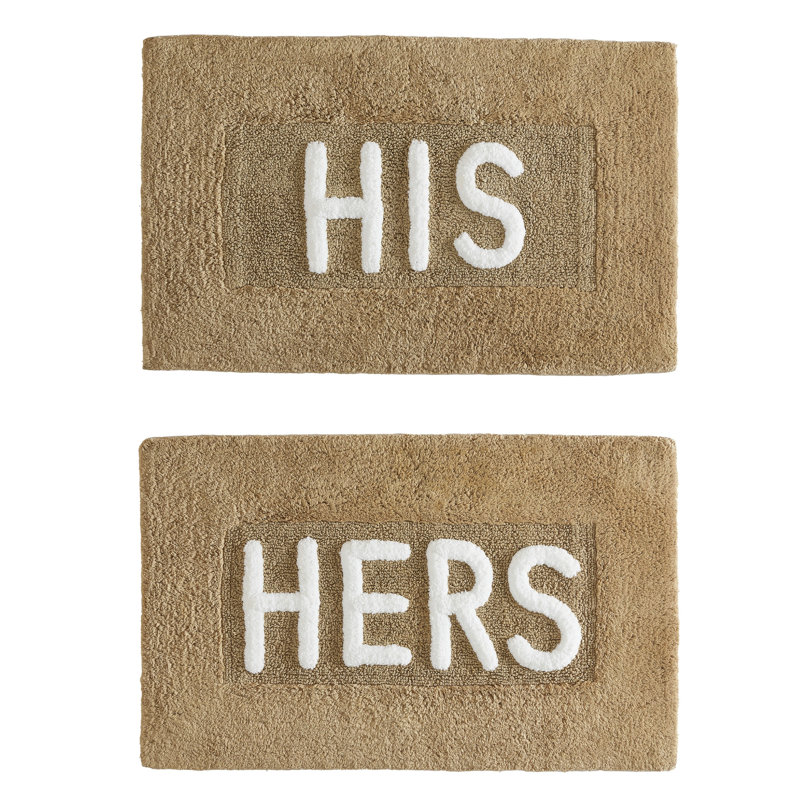 Cotton Blend Bath Rug, Linen