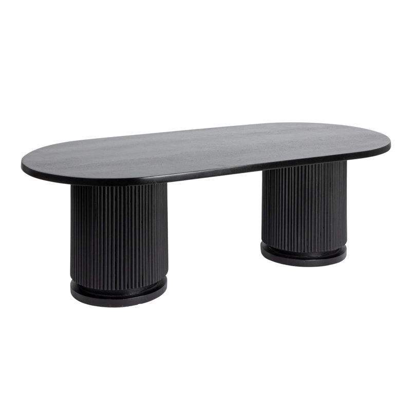 Table basse à caisson Mango, Noir