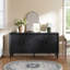 Armoire d'appoint en bois 60 "avec portes Sunburst et tablettes réglables Nickolas-114286382