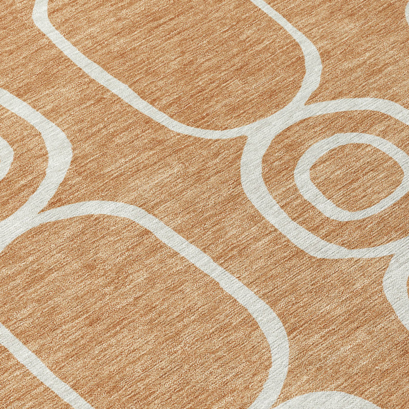 Tapis géométrique intérieur / extérieur lavable à la machine Bourkelands ACN2344, Rectangle 9 pi x 12 pi