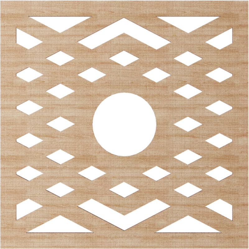 Médaillon de plafond 20 po x 5 1/8 po x P 3/8 po, Aulne, H 20 po x l 20 po x P 0,25 po