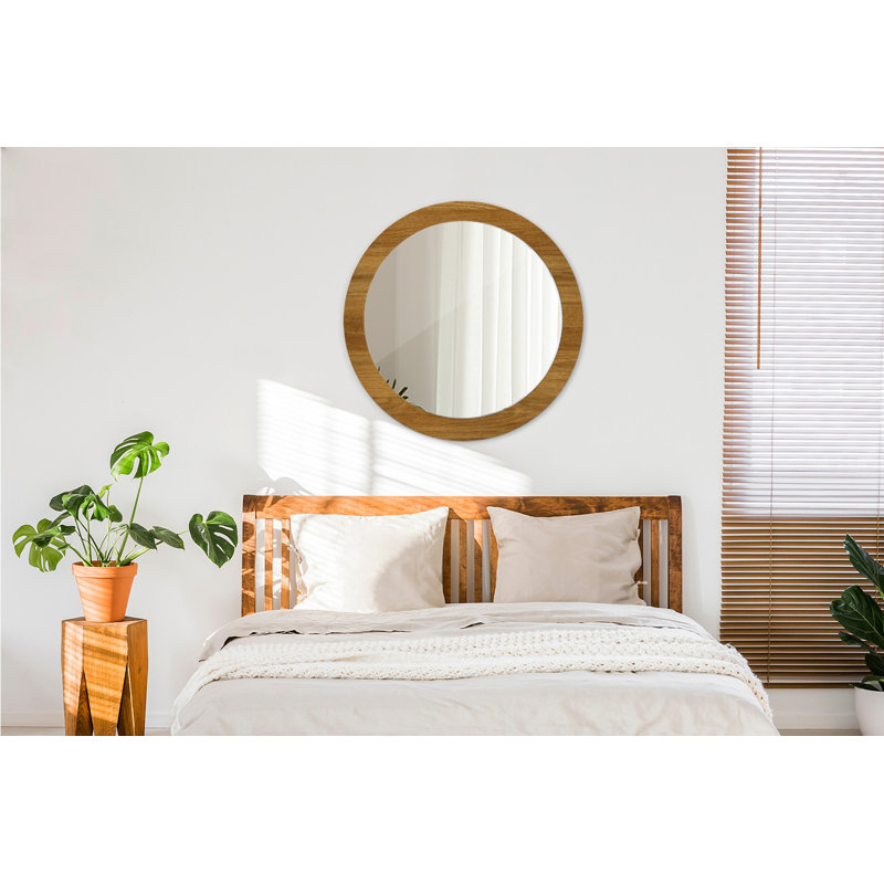 Huldar Glass Flat Mirror, Brown