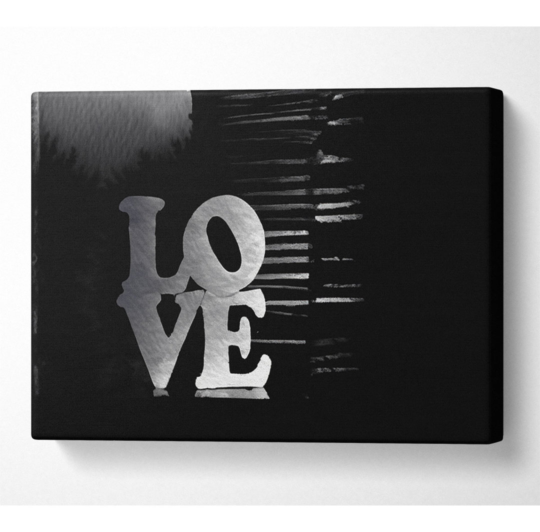 Love Black And White - Leinwanddrucke im Wrapped Format