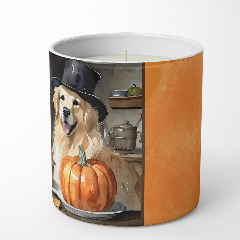 Bougie parfumée Pumpkin Pie avec support en céramique