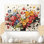 «Summer Flowers Bouquet Of Joyce I», reproduction d'art botanique abstrait