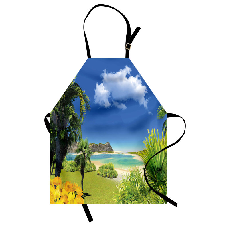 Multicolore tablier de plage East Urban Home unisexe, Paradise Palms Island, taille adulte