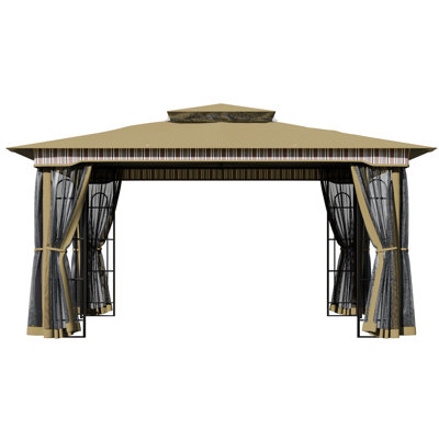 13 pi. L 11 pi. D Pavillon de jardin en acier