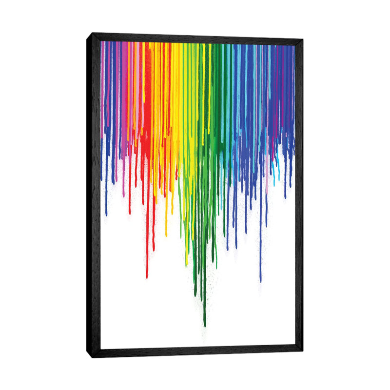 Rainbow Gay Pride - Print on Canvas, Black Framed, 66.04 cm H x 45.72 cm W