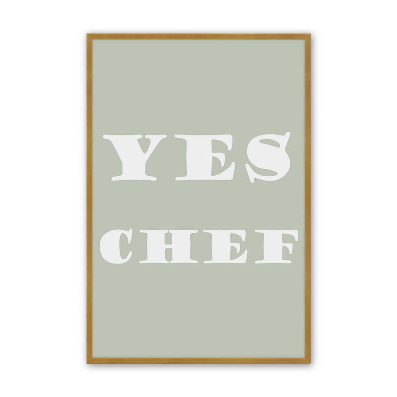 Oui, chef II, Or poli, H 15,25 po x l 12,25 po