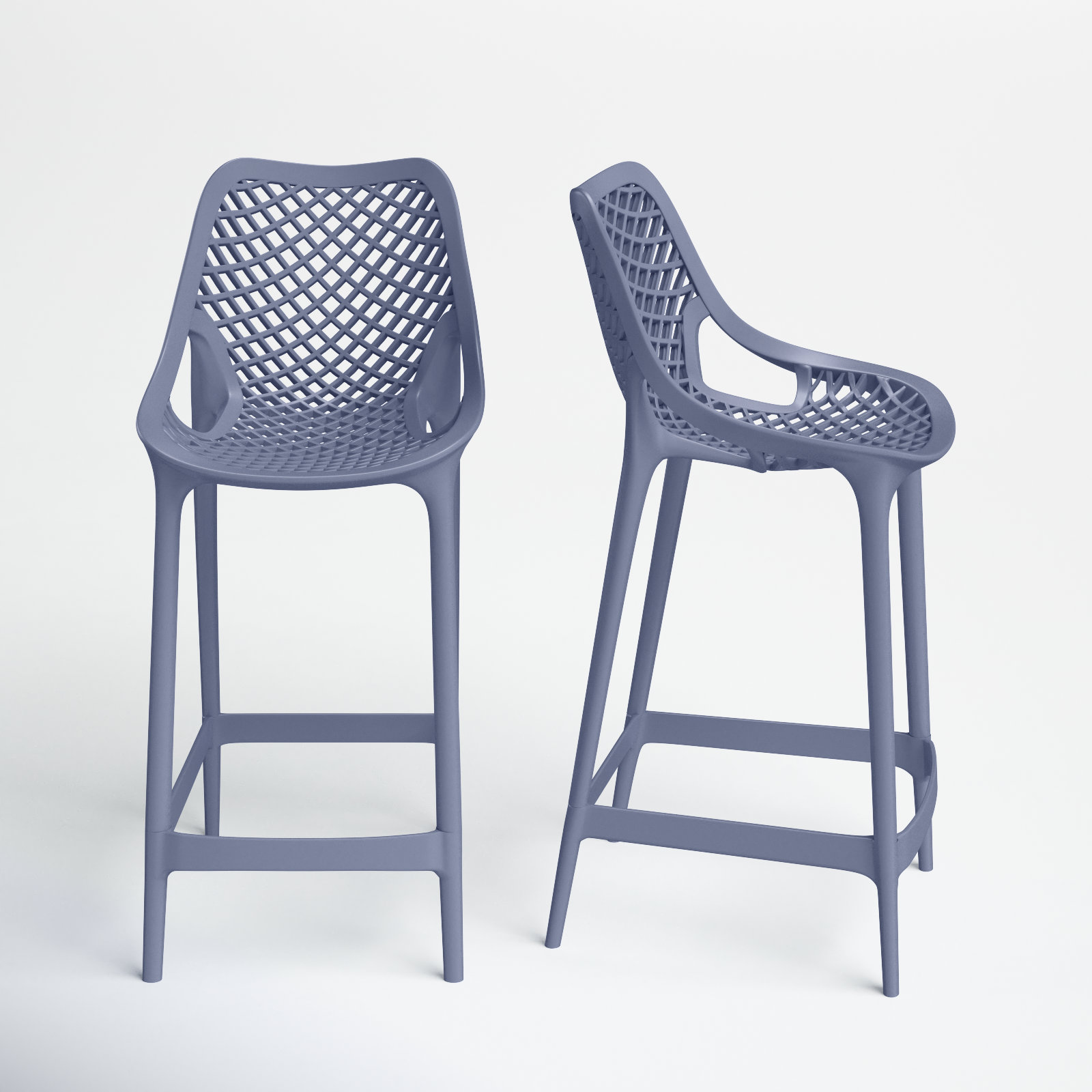Farrah Patio Bar Stool, Dark Gray, 25.6"