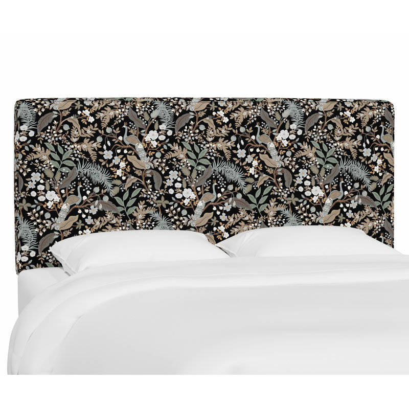Elly Headboard, King, Rpc Peacock Black Linen