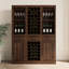 Buffet noyer brun pour 32 bouteilles de vin - Unité de rangement modulaire