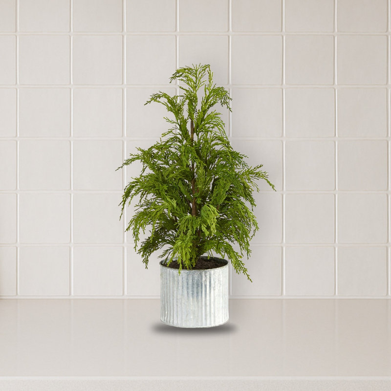 Arbre de Noël artificiel pin cèdre en pot décoratif