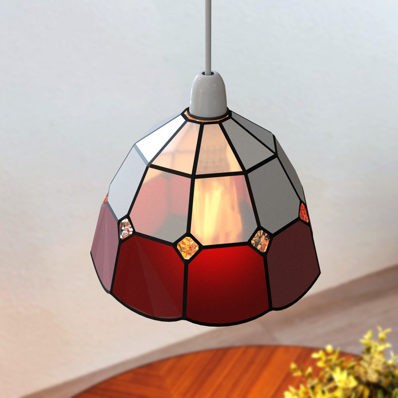 12cm H Glass Dome Lamp Shade ( Screw On )