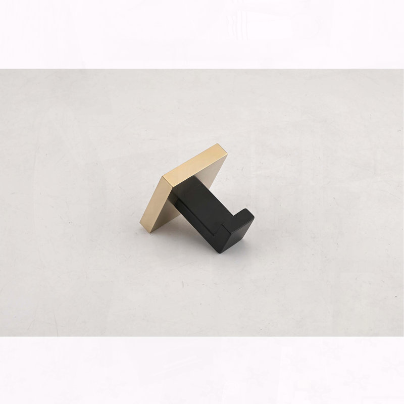 4-Piece Stainless Steel Bathroom Hardware Set, Gold/Matte Black