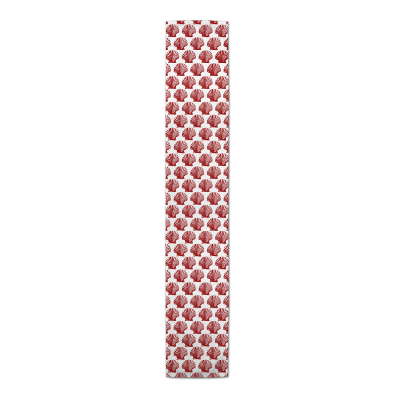Amaya Geometric Table Runner, 90" L x 16" W, Red
