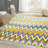 Blair Blue/Yellow/Orange Striped Contemporary Area Rug-19276648