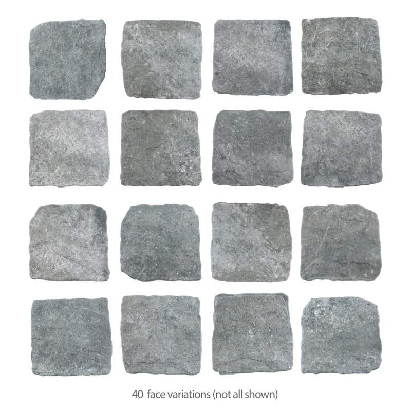 Country 5.88" x 5.88" Porcelain Stone Look Wall & Floor Tile, Gray