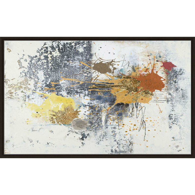 «Fiesto», reproduction d'art sur toile encadrée, H 39,5 po x l 63,5 po x P 2 po, Cadre flottant espresso