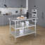 Table de travail en acier inoxydable avec deux tablettes-60901506
