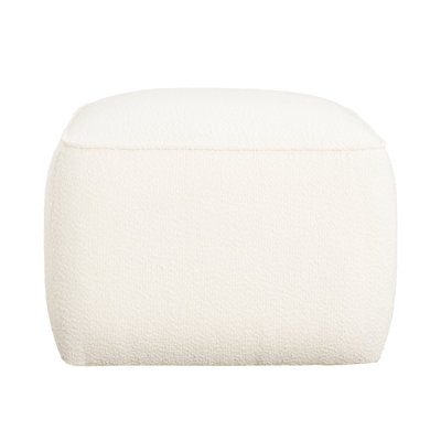 White Boucle Square With Comfortable Cushions From Dense Foam And Pocket Coil Springs, A Sleek Modern Appearance, 22.23 W X D 16.79 H Upholstered Wood Plywood Structure, Adaptable For Different Room