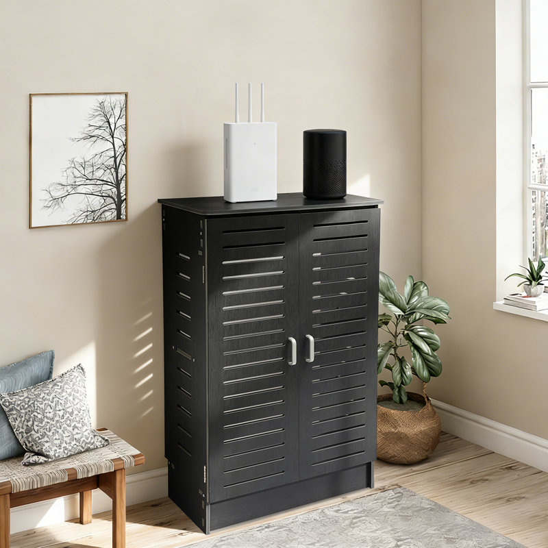 Armoire de rangement sur pied avec tablette réglable, Gris