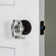 Viaggio Circolo Hammered Rosette Double Dummy With Stella Crystal Knob In Titanium Grey