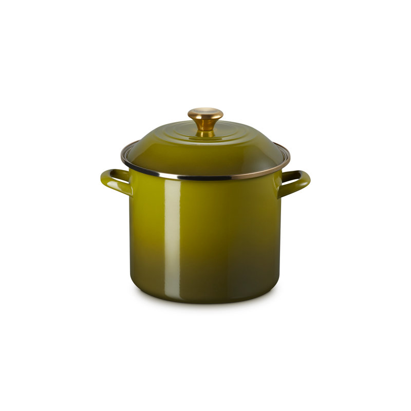 Le Creuset Enamel on Steel Stockpot with Lid, 8 quarts, Oyster