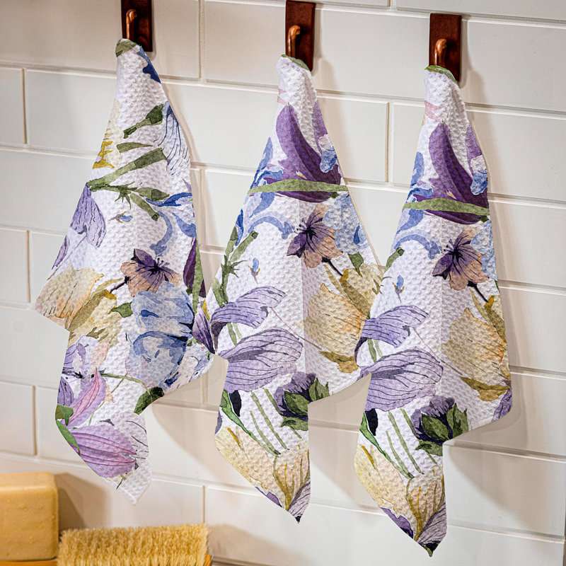 Golden Lilac Quick Dry Dish Cloth, Set of 3