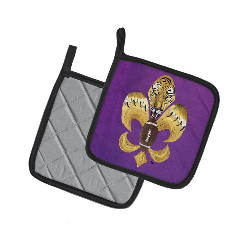 Cuisinier poignée en fleur de lis pour caroline de football Tiger