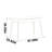 Cream colored solid wood rounded desk-1704177549
